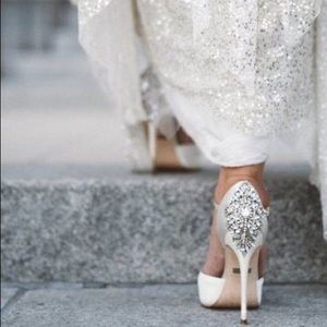 Badgley Mischa crystal wedding shoes